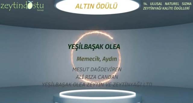 Yeşilbaşak Olea Zeytinyağ'a ikinci altın ödül